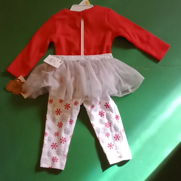 Baby Essentials 2 piece red Christmas set. 9 mths NWT - Picture 3 of 8